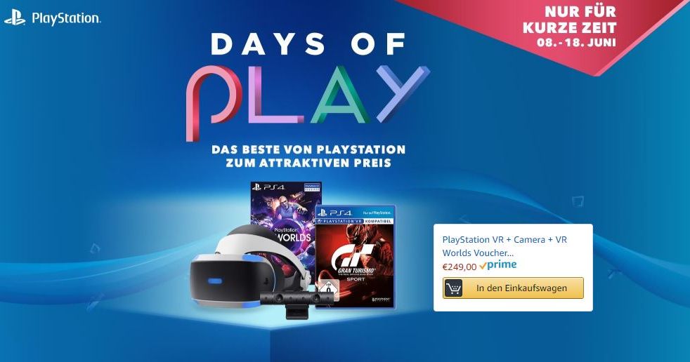 Playstation VR gibts günstig an den Days of Play