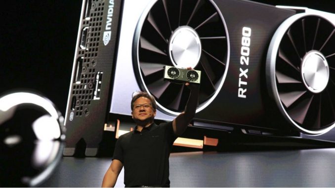 Jensen Huang präsentiert die Geforce RTX