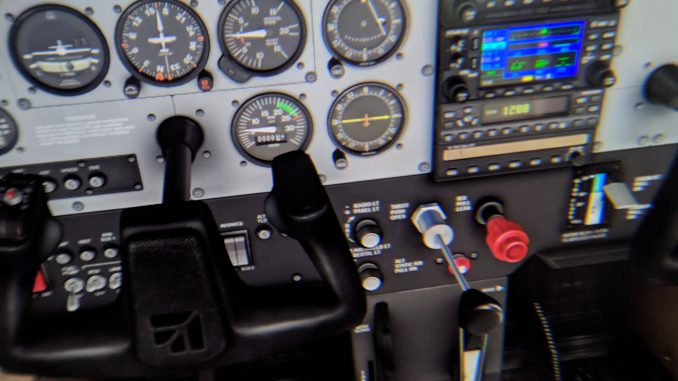 Das Cockpit in Xplane11 in der HP Reverb (Foto: MRTV)