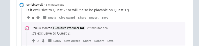 Leider wird das Spiel nur für die Quest 2 erscheinen.
